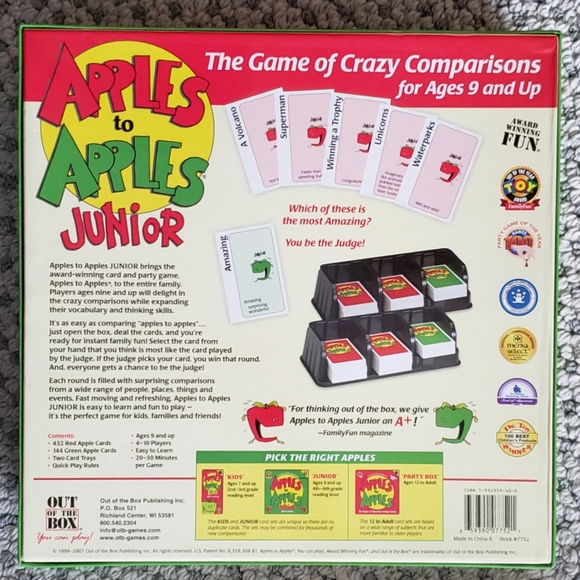 Toys Apples To Apples Junior Game Ages 9 Poshmark